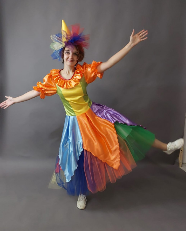 Карнавальный костюм "Клоунесса-нехочуха" взрослый